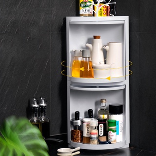 Bathroom Storage Cabinet Punching-free Wall-Mounted Shelf Wall Rotating 360 Corner Shower Cabinets