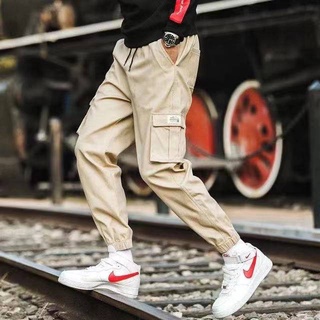 Korean Fashion cargo pants Casual jogger Six pocket pants Unisex (4)