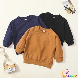 ✤OD✤Toddler Baby Solid Color Pullovers Winter Warm Long Sleeve Crew Neck Sweatshirts