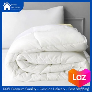 [HomePartners] Plain White Comforter/Duvet Filler Alternative Bed Comforter Queen Size King Size de0
