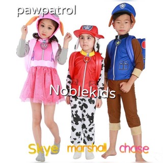Paw Patrol Costume For Kids w/Bag (Chase,skye,Marshall)
