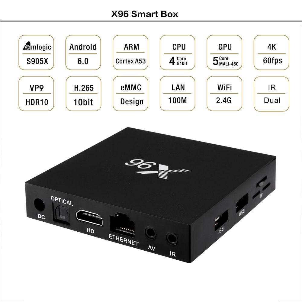 TV box Quad Core 2.4GHz WiFi android tv box tv boxes players HDMI 2.0 with USB 2.0 AV LAN TF Card Sl