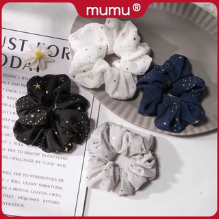 Mumu #AS04 Scrunchies Chiffon Large Intestine Headdress Ins Women's Sweet Scrunchie Hair Tie