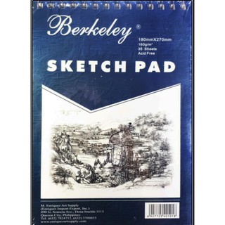 Berkeley Sketch Pad 190mm x 270mm 8x11" 160gsm 35sheets Acid Free