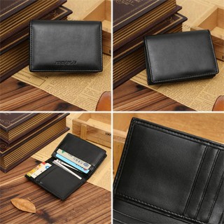Black Men's Bifold Wallet Purse Money Clip Genuine Leather