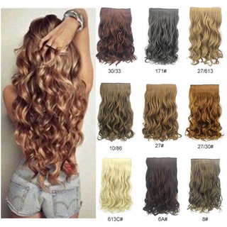Sexy Girl Curly/Straight Hairpiece 5 Clip On Hair Extension Women wigs