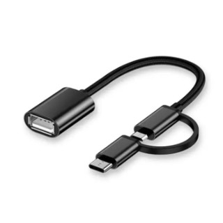 2 In 1 Type C / Micro USB To USB 3.0 OTG Adapter Date Transmission Cable For Android