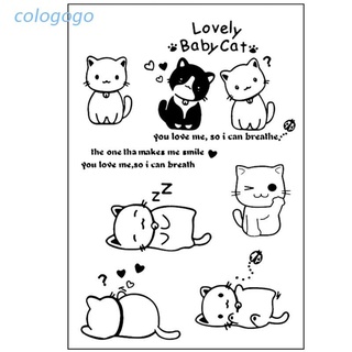 Colo Cute Baby Cat Silicone Seal Clear Stamp DIY Scrapbook Embossing Embossing Photo Album