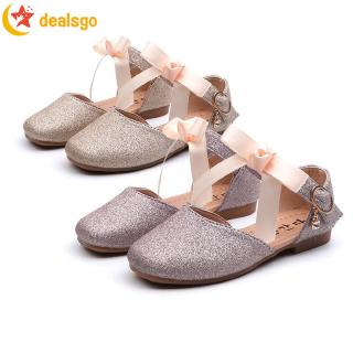Infant Kids Baby Girls Bowknot Bling Sequins Dance Sandals Princess Casual Shoes