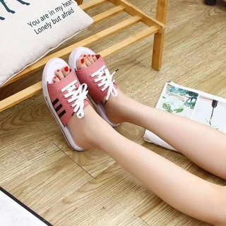 Women Shoes▽New ins Korean lace ladies half slippers for outer wear