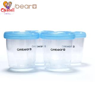 [ Best Seller] 4pcs/6pcs Cmbear Multi-functional Feediòng and Breast milk Storage Cups food storage bottle BPA Free