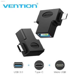 ℗Vention 2 in 1 USB 3.0 OTG Converter Micro USB Type C Adapter