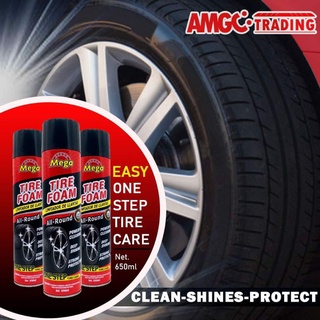 【The New】✼MEGA Tire Foam Cleaner 650ML Tire Black Wax Shine Spray