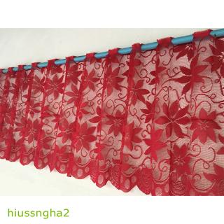 High Quality New Year Red Curtain Lace Coffee Curtain Half Kitchen Blind 50*200cm