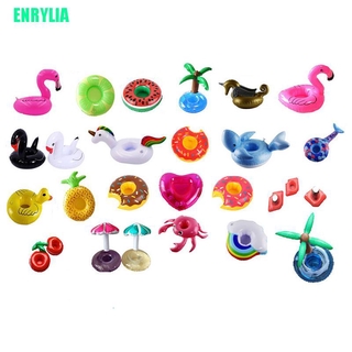 ( Enrylia ) 10Pcs Inflatable Floating Drink Can Cup Holder Hot Tub Swimming Pool Beach Party