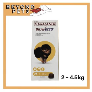 Bravecto (Fluralaner) Chewable Tablet 2- 4.5 kg