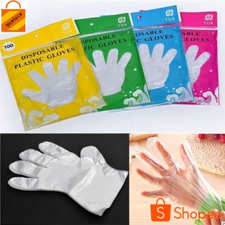 100pcs-Disposable Plastic Gloves