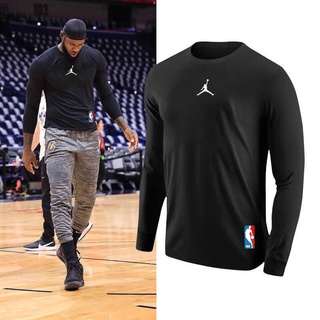 [Basketball Training Suit] [Seckill Style] NBA Long-Sleeved Men's Basketball Sports Running Warm-Up Base Round Neck T-Shirt (9)