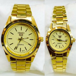 Seiko 5 couple watch steel with box