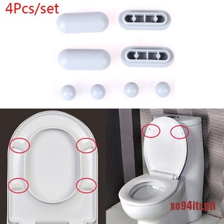 XOITR 4pcs Antislip Gasket Toilet Seat Cushion Pads Cover Bumper Bathroom Lifter Kit