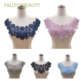 FALLFORBEAUTY Garment Applique DIY Neckline Lace Fabric Wedding Craft Floral Embroidered Fabric Sewing Supplies Lace Collar/Multicolor