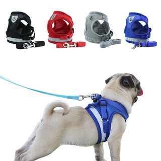 High Quality Dog Harness with Leash Lead Set Puppy Fashion Mesh Vest Reflective Dog Leash