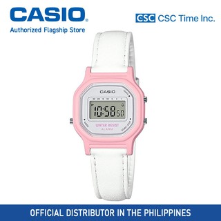 Casio (LA-11WL-4ADF) White Leather Strap Digital Watch for Women