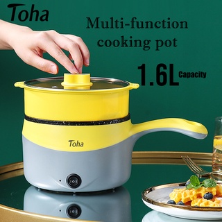 TOHA 1.6L Multi-function Electric Cooking Pot Rice Cooker Non-Stick Steamer Kitchen Home appliances