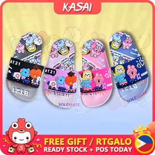 KASAI BT21 New Fashion Slippers for kids on sale sandals BTS Cartoon pattern Child slippers (1)