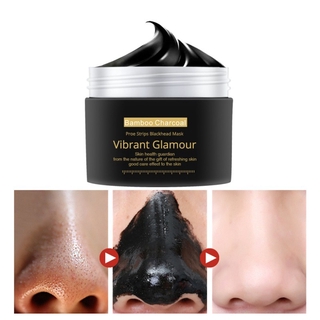 VIBRANT GLAMOUR Bamboo Charcoal Blackhead Remover Mask Deep Cleansing Pore Purifying Acne Blackhead Removal Peel Off Mud Face Mask