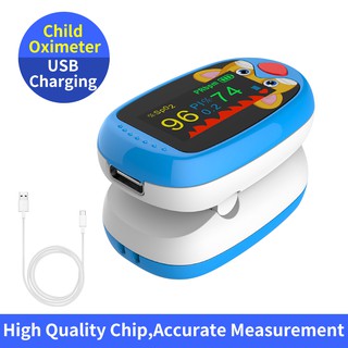 Portable Pulse Finger Oximeter for Children Health Care Oximetry Heart Rate Monitor Blood Oxygen Sat