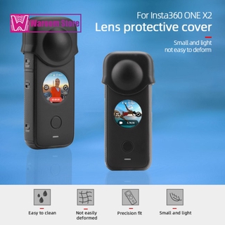 Suitable for Insta360 ONE X2 lens protective cover, panoramic camera silicone protective cover black