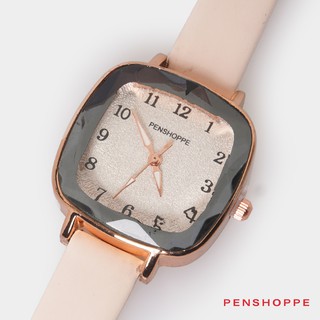 Penshoppe Women's Rectangular Watch (Beige/Black) (2)