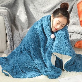 Cartoon Lazy Cloak Cashmere Blanket Quilt Thickened Winter Season Warm Nap