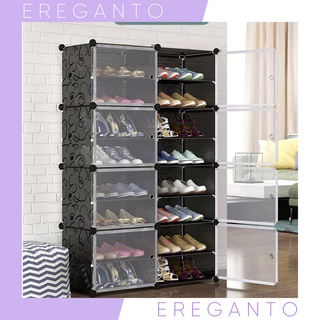 6 Layer Shoe Storage Cabinet High Quality Double Capacity Transparent Shoe Rack Eregantoshop