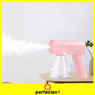 [HOT！] 300ml Mist Gun, Handheld Rechargeable Blue Lights Nano Sprayer Fogger for Home, Office, School or Garden Use