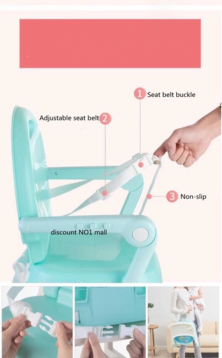 Baby Feeding Chair Toddler Chair High Chair Toddler Booster Adjustable Legs For 6 to 36 Months (6)