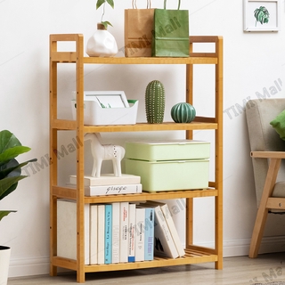 3/4 Layers Wooden Bookshelf Book Storage Shelves Home Organizer Bookshelves Bamboo Bookcase Living Room Study Book Shelf For Kids