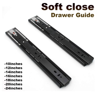 cabinet♟☋1 Pair Soft Close Full Extension Drawer Guide