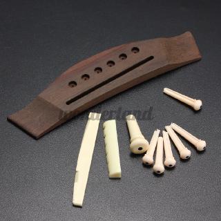 new 1 set Guitar Kit Acoustic guitar bridge+bone pins/saddle/nut