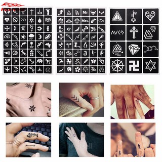 Body Art Paint Stencil Temporary Henna Tattoo Stencil Gifts Templates Decal DIY