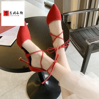 Free shipping is of good quality◙high shoe-Black high heels women s 2020 new spring and autumn sexy all-match pointy stiletto hollow single shoes red wedding 662