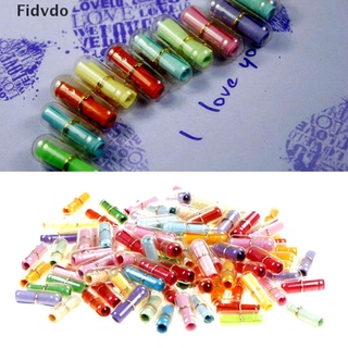 Fidvdo 100pcs Message in a Bottle Capsule Letter Love Friendship Clear Pill for Gifts Party Games PH