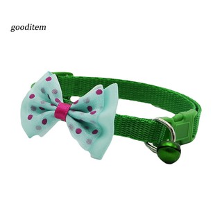 HY.dog_Cute Pet Cat Dog Puppy Adjustable Bowknot Bell Collar Party Necklace Neck Strap (2)