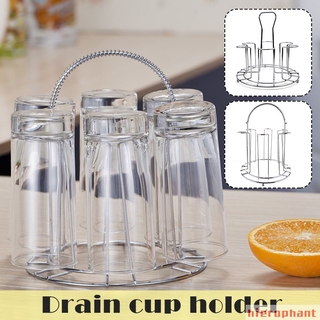 Metal Glass Cup Rack Water Mug Draining Stand Drainer Cup Holder Drying Organizer For Home