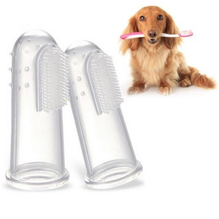 1 PC Pet baby transparent silicone toothbrush cat dog toothbrush cleaning finger cover (5)