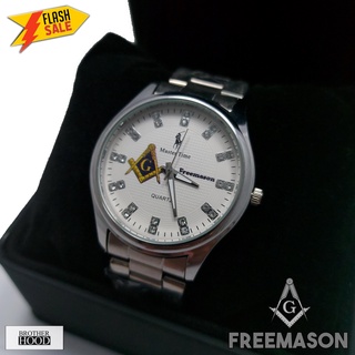 BROTHERHOODSTORE Freemason Masonic Limited Edition High Quality Silver Stainless Steel Unisex Watch