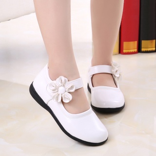 TELOTUNY Children Kid Baby Girls Flower Leather Single Shoes Soft Sole Dance Princess Shoes Student