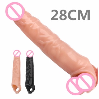 ❀¤Confidential delivery Reusable Penis Sleeve Big Penis Extender Condom Cock Extension Dick Enlargem