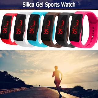 LED Digital Display Silica Gel Sports Watch